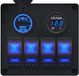 ProRide Schakelpaneel 12V voor Auto/Boot - USB/USB C Lader 2 Poorten met Voltmeter - QC3.0 - 4 Schakelaars