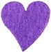 Petra's Bastel News 100 stuks gebogen harten ca. 30 mm, viltkleur violet, fliz, 0, 19 x 12 x 5 cm
