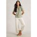 White Stuff Annie Ss Jersey Shirt Green Print Taille: 18