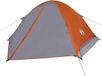 vidaXL Tente dôme 4 personnes imperméable gris et orange