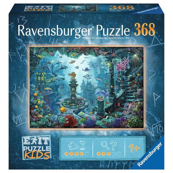 Ravensburger EXIT Puzzle Kids - 13394 Im Unterwasserreich - 368 Teile Puzzle für Kinder ab 9 Jahren, Kinderpuzzle