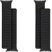 SZSMART Kit Armband Magnetisch Siliconen voor Apple Watch Series 9 Aluminium 45Mm Zwart