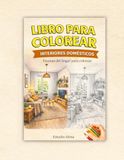Interiores domésticos: Habitaciones y rincones del hogar para colorear