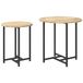 vidaXL Bijzettafelset - 2 stuks - Sonoma Eiken en Zwart - 50 x 50 x 50 cm