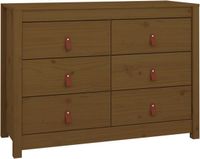 vidaXL Dressoir 100x40x72 cm bois de pin massif miel brun