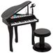 ColorBaby Bontempi 39217 Piano pour enfants avec 32 touches, microphone, tabouret, éclairage, manuel de couleur, enregistrement, lecture, entrée AUX, structure stable, 40 x 46 x 62 cm, à partir de 3 ans