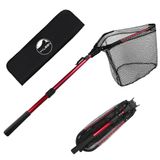 YVLEEN Opvouwbare visnet - opvouwbaar visnet robuust aluminium telescopische paal handvat en nylon gaas 16 inch hoepel maat