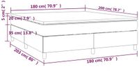 vidaXL Boxspring met matras fluweel zwart 180x200 cm