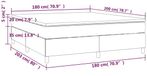 vidaXL Boxspring met matras fluweel zwart 180x200 cm