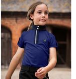 Premier Equine Technisch ruitershirt voor meisjes Mini Amia marine