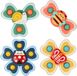 Vicloon spinner - Jouet à ventouse - 4 pièces d'insectes pour enfants - Bébé - Jouet de bain - Jouet sensoriel