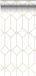 ESTAhome behang art deco motief wit en goud - 53 cm x 10.05 m