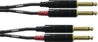 Cordial dubbel-jackkabel 0,3 m Rean stekker CFU 0.3 PP - Audio kabel