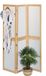 Relaxdays Kamerscherm - 3 panelen - 180 x 136,5 cm - opvouwbaar - kunststof - bamboe - natuur-wit