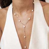 Hey Happiness Parel Y-Ketting Dames - RVS - Zilver