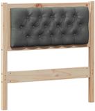 vidaXL - Hoofdbord - Anders - Bruin - en - donkergrijs - 75 - cm - Massief - grenenhout