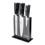 Rockingham Forge RF-2160/7BK Sunrise Collection Messenset, 7-delig, hoogwaardig roestvrij staal met handgrepen van zwart hars