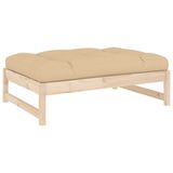 VidaXL Tuinbank Hout Beige Armleuning Rugleuning Weerbestendig 110 kg