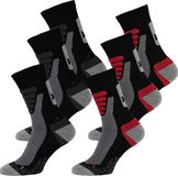 Xtreme Sockswear Wandelsokken - 6 Paar – Wandel Sokken Unisex – Katoen met Coolmax – Zwart – Maat 45/47