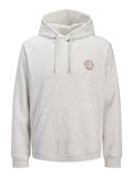 JACK & JONES Jjalliance Sweatshirt Hood Jjalliance hoodie voor heren (1 stuk), Wit-grijs, S