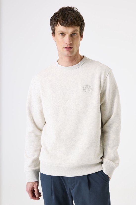 Garcia Heren Effen Sweater Wit Lange mouw