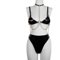 Elif Domanic Dorna Set BDSM Kleding Leren Lingerie Maat XS