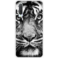 Xiaomi Mi 9 Lite Bedrukt siliconen hoesje Tigre blanc et noir