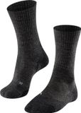 FALKE TK2 Wool Wandelsokken anti blaren, medium padding merinowol sportsokken dames grijs - Maat 43-44