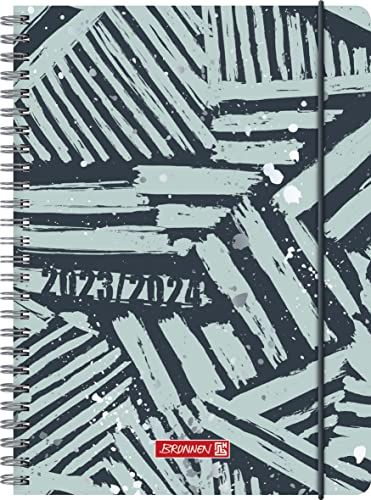 BRUNNEN Schoolagenda "Razzle Dazzle" 2023/2024 - A5 - Zwart/Blauw