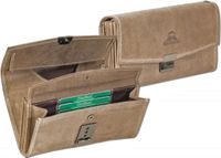 Woodland Leren Professionele Kelnerbeurs Horeca Portemonnee met Ladderslot - Voorvak voor 3 pasjes - Leer - Bruin