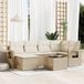 Maison Exclusive - Ensemble de meubles de jardin 7 pièces avec canapé et coussins, beige, en polyrotin