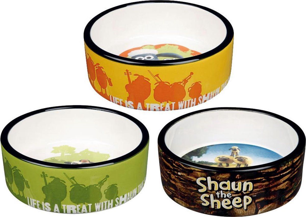 Shaun the Sheep Voerbak Keramiek 0.3 Ltr Groen
