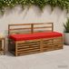 vidaXL Coussin de banc SOEST 2 pièces 100% Polyester Rouge 140 x 50 x 8 cm