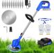 Merkloos / Sans marque Gran Vida® Grastrimmer met Accu - 21V Lithium-Ion Batterij - Verstelbare Handgreep - Inclusief 10 Metaalbladen - Blauw