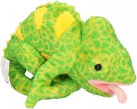 Cornelissen Pluche kameleon knuffel - groen - 19 cm