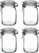 Bormioli Rocco Weckpot/inmaakpot - 8x stuks - 1L - glas - met beugelsluiting - luchtdicht
