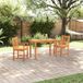 Prolenta Maison Exclusive - Ensemble de jardin pour repas, 3 pièces, bois d'acacia massif, couleur marron