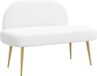 vidaXL Banc rembourré avec dossier Blanc 110 x 60 x 76 cm
