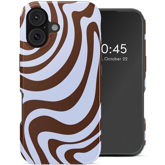 Selencia Hoesje - Geschikt voor Apple iPhone 16 - Backcover geschikt voor MagSafe - Dream Swirl Chocolate