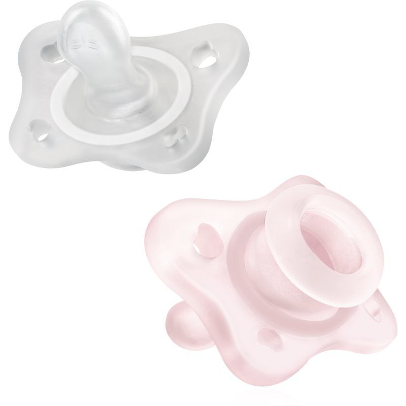 Chicco PhysioForma siliconen fopspeen, 0-2 maanden, 2 stuks, roze