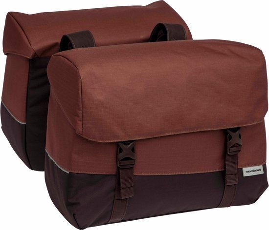 New Looxs Oslo Joli Double Dubbele Fietstas 37L Gerecycled Polyester Burgundy-Rust