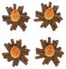 Merkloos Elzusha - Set van 4 Miniatuur Hars Vuurplaats Decoraties voor Tuin