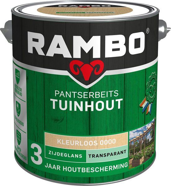 Rambo Pantserbeits Tuinhout Zijdeglans Transparant - 8716242827641