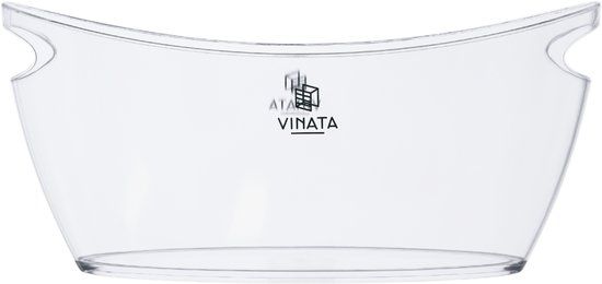 Vinata Bartolo wijnkoeler - transparant - 6 L - wijnkoeler staaf - flessenkoeler - koelelement fles - wijnschenker