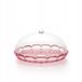 Plateau à gâteau double face sans marque avec couvercle, 30 cm, rose flamant