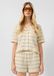 QS s.Oliver QS Strickpullover V-hals Korte mouw Gestreepte blouse Licht citroen XS