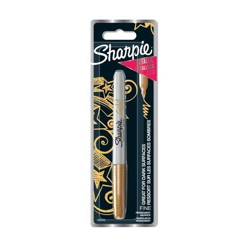 Sharpie Metallic Permanent Marker - Fine Tip - Gold - 1 Count