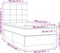 vidaXL Boxspring met matras stof blauw 90x200 cm
