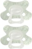 Difrax Fopspeen Natural - 6 tot 12 Maanden - Blaadjes - Groen - 2 Stuks