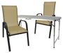 Mojawo 3-delige camping set: inklapbare aluminium tafel + 2 stapelbare stoelen